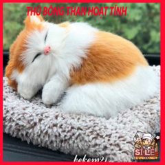 Bông Thú Mèo Hoa Cúc Lông Mềm Mại - Lõi Than Hoạt Tính Khử Mùi Xe Ô Tô - Phụ Kiện Trang Trí Dễ Thương và Tiện Lợi