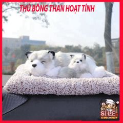 Bông Thú Mèo Hoa Cúc Lông Mềm Mại - Lõi Than Hoạt Tính Khử Mùi Xe Ô Tô - Phụ Kiện Trang Trí Dễ Thương và Tiện Lợi