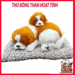 Thú Bông Đôi Chó Mèo Trang Trí Taplo Ô Tô - Lọc Khí Than Hoạt Tính Dễ Thương, Quà Tặng Ý Nghĩa Cho Tín Đồ Ô Tô
