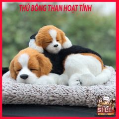 Thú Bông Đôi Chó Mèo Trang Trí Taplo Ô Tô - Lọc Khí Than Hoạt Tính Dễ Thương, Quà Tặng Ý Nghĩa Cho Tín Đồ Ô Tô