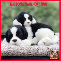 Thú Bông Đôi Chó Mèo Trang Trí Taplo Ô Tô - Lọc Khí Than Hoạt Tính Dễ Thương, Quà Tặng Ý Nghĩa Cho Tín Đồ Ô Tô