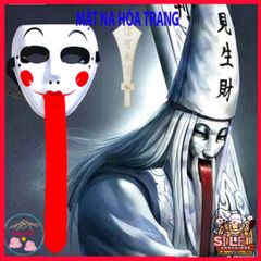 Mặt nạ MA Zombie lưỡi dài đỏ - Hóa trang Halloween, trang phục lễ hội, hoàn hảo cho video TikTok và sự kiện thú vị