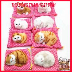 Thú Bông Chó Mèo Giống Thật 99% - Phụ Kiện Khử Mùi Ô Tô, Văn Phòng với Hạt Than Hoạt Tính - Đồ Trang Trí Dễ Thương
