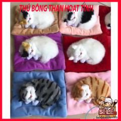Thú Bông Chó Mèo Giống Thật 99% - Phụ Kiện Khử Mùi Ô Tô, Văn Phòng với Hạt Than Hoạt Tính - Đồ Trang Trí Dễ Thương