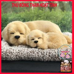 Gấu Bông Mẹ Con Vàng Mượt - Thiết Bị Khử Mùi Lõi Than Hoạt Tính, Phụ Kiện Xe Hơi, Trang Trí Không Gian Sống