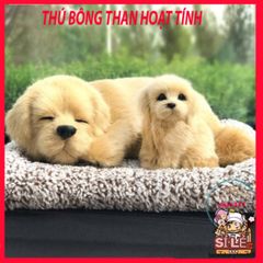 Gấu Bông Mẹ Con Vàng Mượt - Thiết Bị Khử Mùi Lõi Than Hoạt Tính, Phụ Kiện Xe Hơi, Trang Trí Không Gian Sống