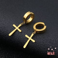 Khuyên Tai Titan Hình Thánh Giá BTN-6065 - Phụ Kiện Thời Trang Cực Chất, Phong Cách Hàn Quốc, Bền Đẹp, Xu Hướng Giới Trẻ