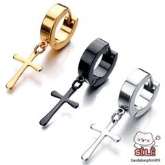 Khuyên Tai Titan Hình Thánh Giá BTN-6065 - Phụ Kiện Thời Trang Cực Chất, Phong Cách Hàn Quốc, Bền Đẹp, Xu Hướng Giới Trẻ