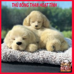 Gấu bông chó Shiba mẹ con với lõi than hoạt tính khử mùi, lọc không khí xe ô tô - đồ chơi thú cưng dễ thương và độc đáo.