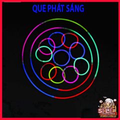 Que Phát Sáng Đa Màu - Bộ 100 Que Dùng Một Lần Kèm Đầu Nối Tạo Vòng - Đồ Chơi Tiệc Tối Vui Nhộn Dành Cho Mọi Lứa Tuổi