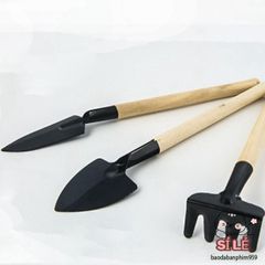 Bộ Dụng Cụ Làm Vườn Mini 3 Món - Xẻng, Cào Đất, Cây Ba Chia - Dụng Cụ Hoàn Hảo Cho Tín Đồ Yêu Cây Cảnh Tại Nhà