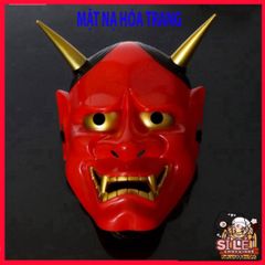 Mặt Nạ Oni Noh Hannya Halloween - Quỷ Vương Hai Sừng Độc Đáo Cho Tiệc Hóa Trang, Dễ Điều Chỉnh, Phụ Kiện Thời Trang Nghệ Thuật