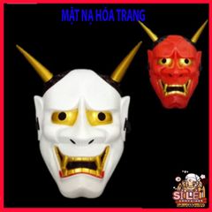 Mặt Nạ Oni Noh Hannya Halloween - Quỷ Vương Hai Sừng Độc Đáo Cho Tiệc Hóa Trang, Dễ Điều Chỉnh, Phụ Kiện Thời Trang Nghệ Thuật
