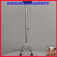 Gậy Batoong 4 Chân INOX Điều Chỉnh Chiều Cao - Dụng Cụ Hỗ Trợ Di Chuyển An Toàn cho Người Cao Tuổi