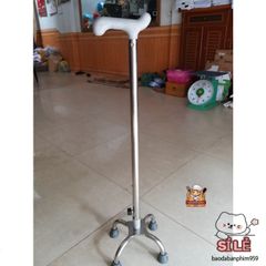 Gậy Tập Đi Inox 3, 4 Chân - Hỗ Trợ Di Chuyển An Toàn Cho Người Lớn Tuổi, Điều Chỉnh Chiều Cao Linh Hoạt