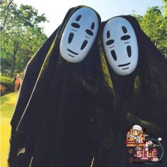 Bộ trang phục hóa trang Halloween Spirited Away phong cách hacker - Áo choàng, mặt nạ, găng tay cho mọi lứa tuổi, hoàn hảo cho tiệc hóa trang và cosplay.