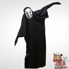 Bộ trang phục hóa trang Halloween Spirited Away phong cách hacker - Áo choàng, mặt nạ, găng tay cho mọi lứa tuổi, hoàn hảo cho tiệc hóa trang và cosplay.
