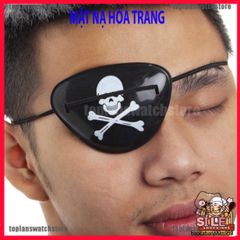 Mặt nạ che một mắt với kiểu dáng đầu lâu độc đáo cho lễ hội Halloween, hoàn hảo cho tạo hình hải tặc.
