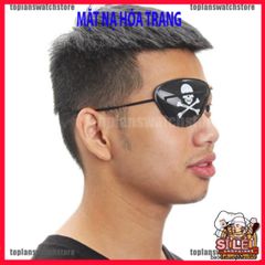 Mặt nạ che một mắt với kiểu dáng đầu lâu độc đáo cho lễ hội Halloween, hoàn hảo cho tạo hình hải tặc.