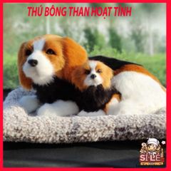 Thú Bông Cún Vàng Đen Trắng Khử Mùi Than Hoạt Tính - Sản Phẩm Dễ Thương Trang Trí Ô Tô & Giữ Không Khí Trong Lành