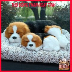 Thú Bông Cún Vàng Đen Trắng Khử Mùi Than Hoạt Tính - Sản Phẩm Dễ Thương Trang Trí Ô Tô & Giữ Không Khí Trong Lành
