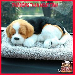 Thú Bông Cún Vàng Đen Trắng Khử Mùi Than Hoạt Tính - Sản Phẩm Dễ Thương Trang Trí Ô Tô & Giữ Không Khí Trong Lành