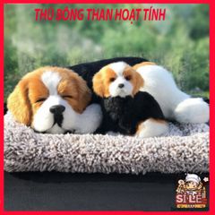 Thú Bông Cún Vàng Đen Trắng Khử Mùi Than Hoạt Tính - Sản Phẩm Dễ Thương Trang Trí Ô Tô & Giữ Không Khí Trong Lành