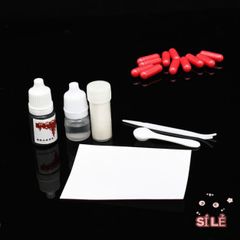 Bộ Răng Nanh Giả Sứ Hóa Trang - Kèm Keo Gắn & 3 Viên Tạo Máu Cho Ma Cà Rồng - Phụ Kiện Halloween Độc Đáo
