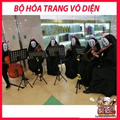 Bộ Trang Phục Nhập Vai Áo Choàng Đen và Mặt Nạ Vô Diện LUC55 Spirited Away - Hóa Trang Halloween, Gợi Nhớ Phim Hoạt Hình Nhật Bản