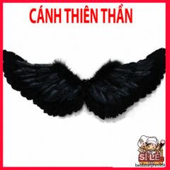 Cánh Ma Quỷ Cosplay Đen Trắng - Cánh Lông Vũ Dễ Thương Cho Lễ Hội Hóa Trang Halloween, Trang Phục Thời Trang Ấn Tượng