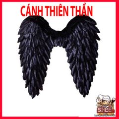 Cánh Ma Quỷ Cosplay Đen Trắng - Cánh Lông Vũ Dễ Thương Cho Lễ Hội Hóa Trang Halloween, Trang Phục Thời Trang Ấn Tượng