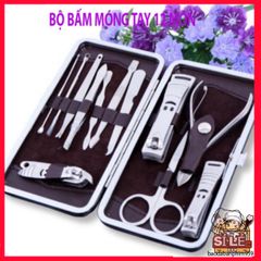 Bộ Dụng Cụ Cắt Móng Tay 12 Món Cao Cấp - Hộp Da Sang Trọng, Tiện Lợi Cho Chăm Sóc Móng Tại Nhà, Lấy Ráy Tai, Nặn Mụn