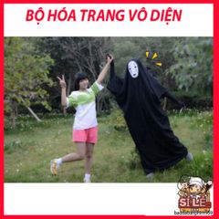 Bộ Cosplay Vô Diện Spirited Away - Đồ Hóa Trang Anime Kèm Găng Tay và Mặt Nạ cho Trẻ Em và Người Lớn