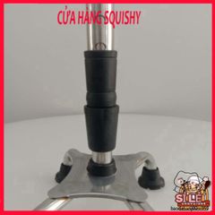 Gậy Batoong 4 Chân INOX Điều Chỉnh Cao Thấp - Dụng Cụ Hỗ Trợ Tập Đi An Toàn Cho Người Già, Người Khuyết Tật