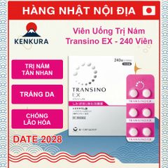 Viên Uống Giảm Nám Tàn Nhang Transino EX Whitening Nhật Bản - Giúp Da Sáng Mịn & Mờ Tàn Nhang - 240 Viên Chăm Sóc Da