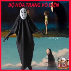 Bộ Trang Phục Hóa Trang Nhân Vật MA VÔ DIỆN từ Phim Hoạt Hình Hayao Miyazaki - Áo Choàng, Mặt Nạ và Găng TAY cho Trẻ Em và Người Lớn