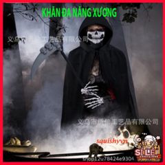 Khăn Phượt Đazinăng Trùm Đầu Chống Chói Chống Bụi - Khẩu Trang Độc Đáo Hoa Văn Xương Thời Trang Du Lịch
