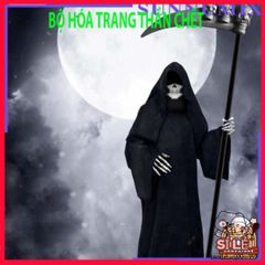 Bộ Trang Phục Thần Chết Kinh Dị Halloween - Áo Choàng Scream và Găng Tay Xương Độc Đáo, Hoàn Hảo cho Bữa Tiệc Hóa Trang