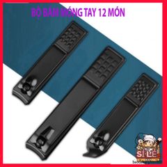 Bộ cắt móng tay 12 món cao cấp, dụng cụ làm đẹp chất liệu thép bền, sang trọng trong hộp da - Chăm sóc móng hoàn hảo tại nhà