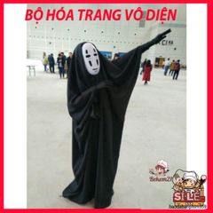 Bộ Trang Phục Cosplay Vô Diện Spirited Away - 3 Món Áo Quần, Mặt Nạ, Găng Tay Cho Dịp Hóa Trang & Lễ Hội