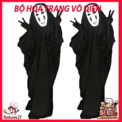 Bộ Trang Phục Cosplay Vô Diện Spirited Away - 3 Món Áo Quần, Mặt Nạ, Găng Tay Cho Dịp Hóa Trang & Lễ Hội