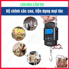 Cân Điện Tử Mini Cầm Tay 50kg - Cân Hành Lý, Cân Câu Cá Tiện Lợi, LCD Hiển Thị Rõ Ràng, Thiết Kế Nhỏ Gọn Dễ Dàng Mang Theo