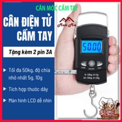 Cân Điện Tử Mini Cầm Tay 50kg - Cân Hành Lý, Cân Câu Cá Tiện Lợi, LCD Hiển Thị Rõ Ràng, Thiết Kế Nhỏ Gọn Dễ Dàng Mang Theo