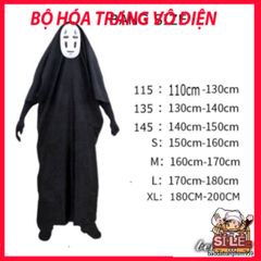 Bộ Trang Phục Cosplay Vô Diện Spirited Away Hayao Miyazaki cho Trẻ Em và Người Lớn - Áo Choàng, Mặt Nạ, Găng Tây Thú Vị