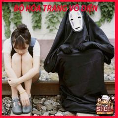 Bộ trang phục Cosplay Vô Diện Spirited Away - Áo choàng, mặt nạ, găng tay Halloween độc đáo, hoàn hảo cho sự kiện và lễ hội