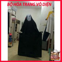 Bộ trang phục Cosplay Vô Diện Spirited Away - Áo choàng, mặt nạ, găng tay Halloween độc đáo, hoàn hảo cho sự kiện và lễ hội