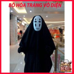 Bộ trang phục Cosplay Vô Diện Spirited Away - Áo choàng, mặt nạ, găng tay Halloween độc đáo, hoàn hảo cho sự kiện và lễ hội