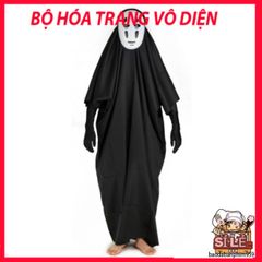 Bộ trang phục Cosplay Vô Diện Spirited Away - Áo choàng, mặt nạ, găng tay Halloween độc đáo, hoàn hảo cho sự kiện và lễ hội