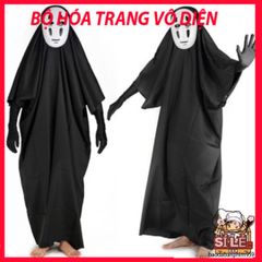 Bộ trang phục hóa trang Vô Diện - Costumes Halloween đồng phục Spirited Away cho cosplay, phong cách bí ẩn và độc đáo