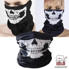 Khẩu Trang Che Mặt 3D Hình Đầu Lâu Punisher - Khăn Đa Năng Cá Tính Cho Thể Thao Ngoài Trời, Chống Nắng và Lạnh